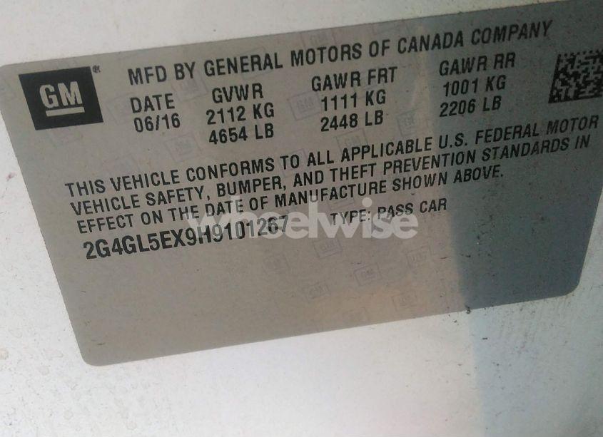 Photo 9 of 2017 Buick Regal TURBO SPORT TOURING (VIN 2G4GL5EX9H9101267)