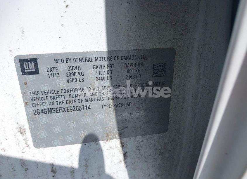 Photo 9 of 2014 Buick Regal TURBO/E-ASSIST PREMIUM I (VIN 2G4GM5ERXE9205714)