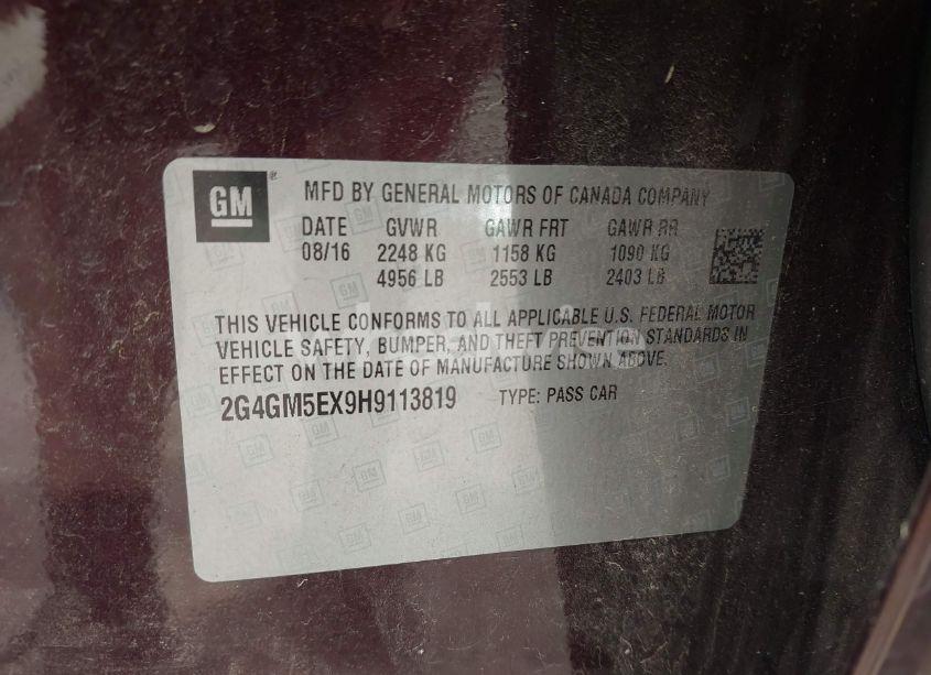 Photo 9 of 2017 Buick Regal TURBO (VIN 2G4GM5EX9H9113819)