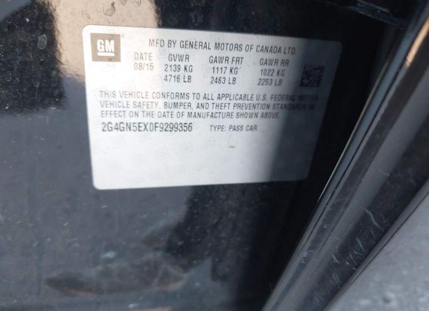 Photo 9 of 2015 Buick Regal TURBO/E-ASSIST PREMIUM I (VIN 2G4GN5EX0F9299356)