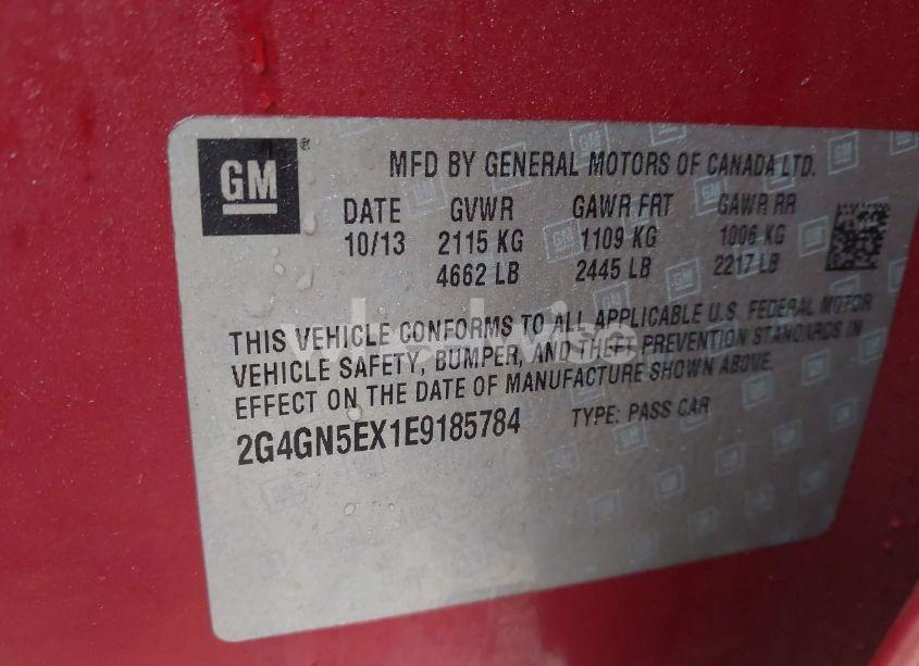 Photo 9 of 2014 Buick Regal TURBO/E-ASSIST PREMIUM I (VIN 2G4GN5EX1E9185784)