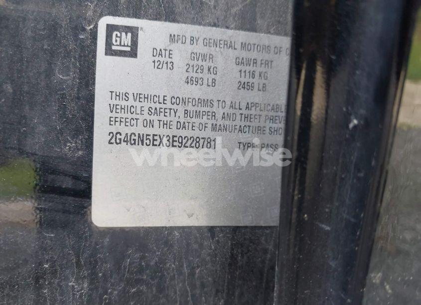 Photo 9 of 2014 Buick Regal TURBO/E-ASSIST PREMIUM I (VIN 2G4GN5EX3E9228781)