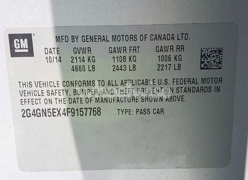 Photo 9 of 2015 Buick Regal TURBO/E-ASSIST PREMIUM I (VIN 2G4GN5EX4F9157768)