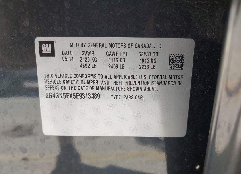 Photo 9 of 2014 Buick Regal TURBO/E-ASSIST PREMIUM I (VIN 2G4GN5EX5E9313489)