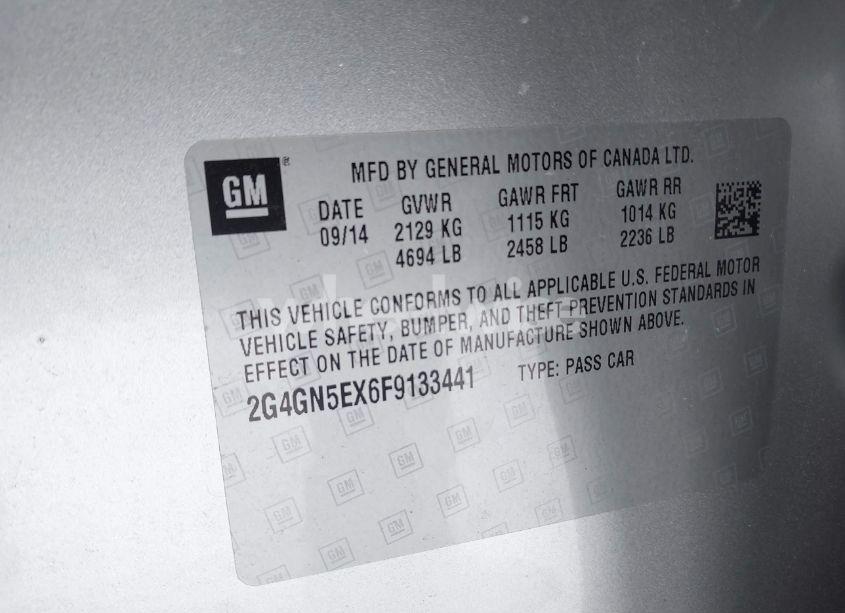 Photo 9 of 2015 Buick Regal TURBO/E-ASSIST PREMIUM I (VIN 2G4GN5EX6F9133441)