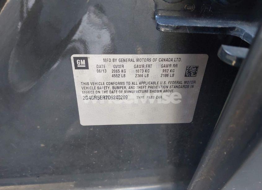 Photo 9 of 2013 Buick Regal (VIN 2G4GR5ER7D9240209)