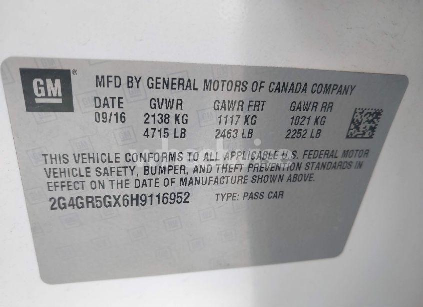 Photo 9 of 2017 Buick Regal TURBO PREMIUM II (VIN 2G4GR5GX6H9116952)