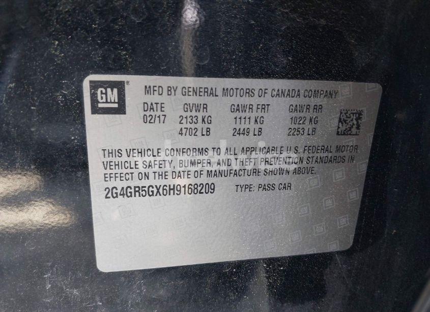 Photo 9 of 2017 Buick Regal TURBO PREMIUM II (VIN 2G4GR5GX6H9168209)