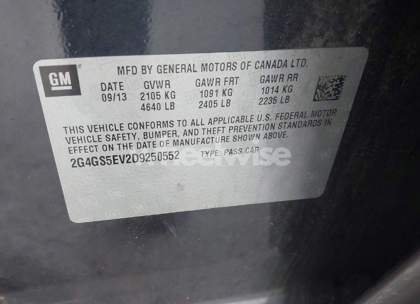 Photo 9 of 2013 Buick Regal TURBO - PREMIUM 1 (VIN 2G4GS5EV2D9250552)