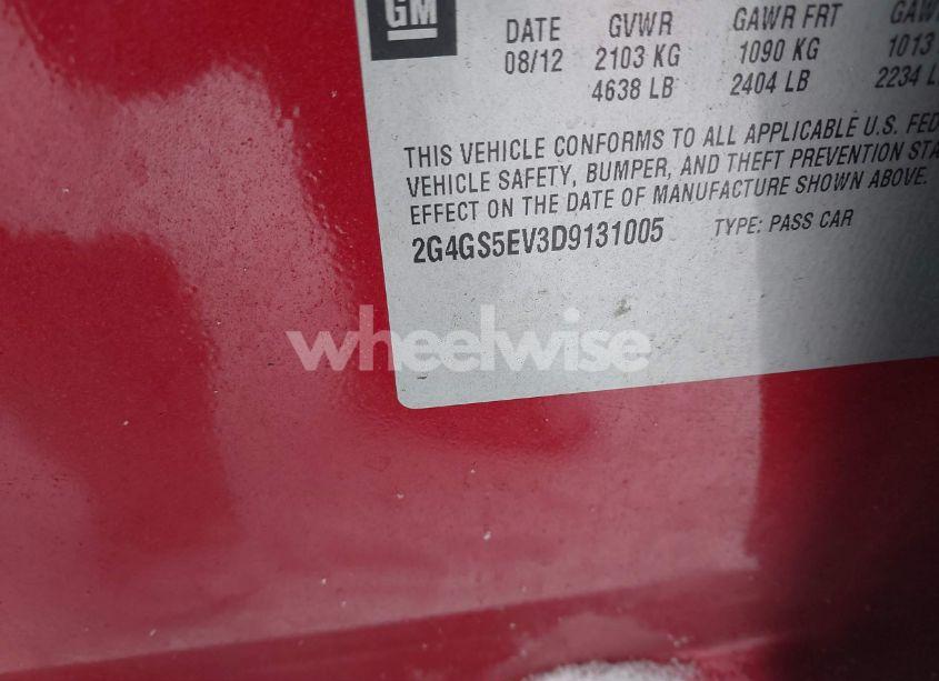 Photo 9 of 2013 Buick Regal TURBO - PREMIUM 1 (VIN 2G4GS5EV3D9131005)