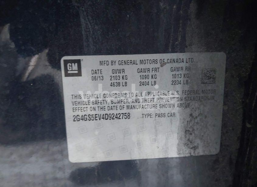 Photo 9 of 2013 Buick Regal TURBO - PREMIUM 1 (VIN 2G4GS5EV4D9242758)