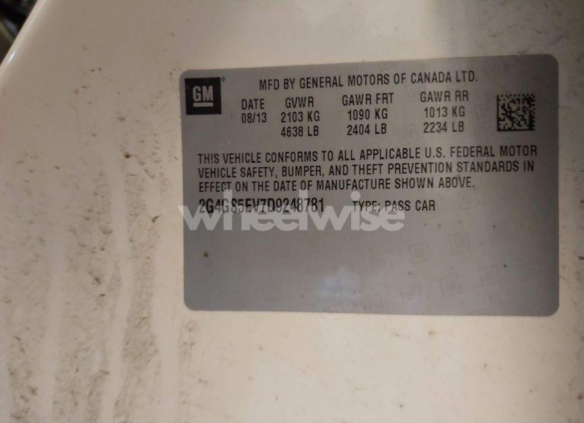 Photo 9 of 2013 Buick Regal TURBO - PREMIUM 1 (VIN 2G4GS5EV7D9248781)