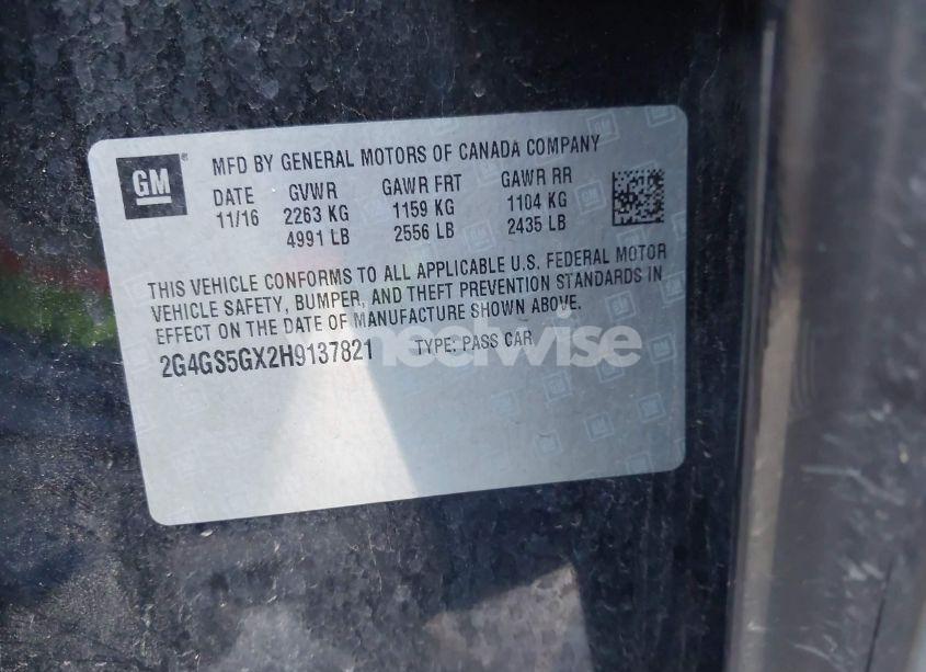 Photo 9 of 2017 Buick Regal TURBO PREMIUM II (VIN 2G4GS5GX2H9137821)