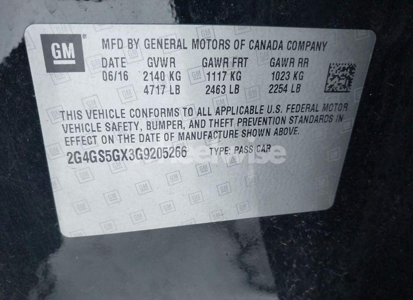 Photo 9 of 2016 Buick Regal TURBO PREMIUM II (VIN 2G4GS5GX3G9205266)