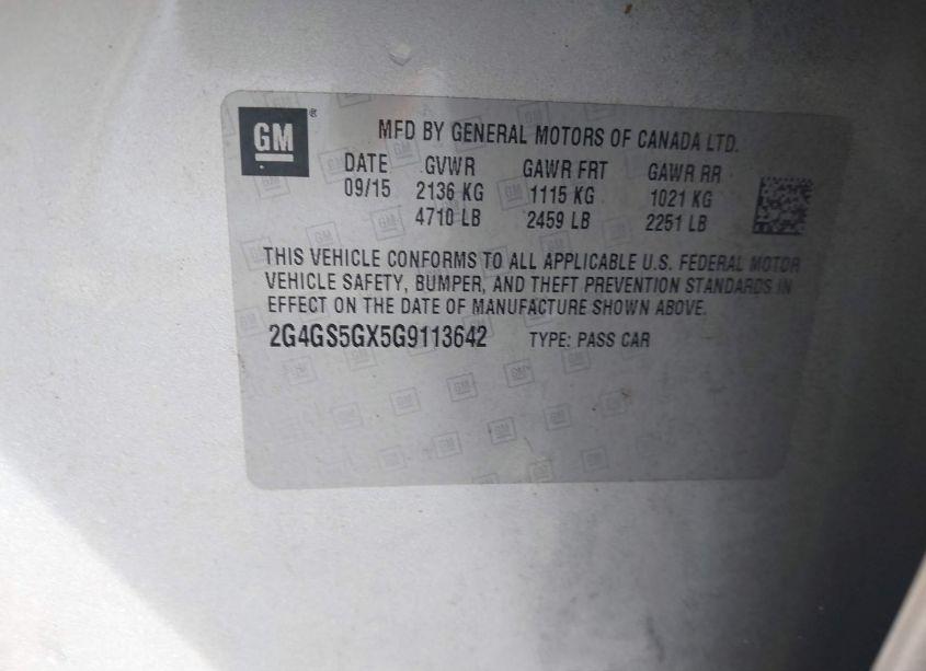 Photo 9 of 2016 Buick Regal TURBO PREMIUM II (VIN 2G4GS5GX5G9113642)