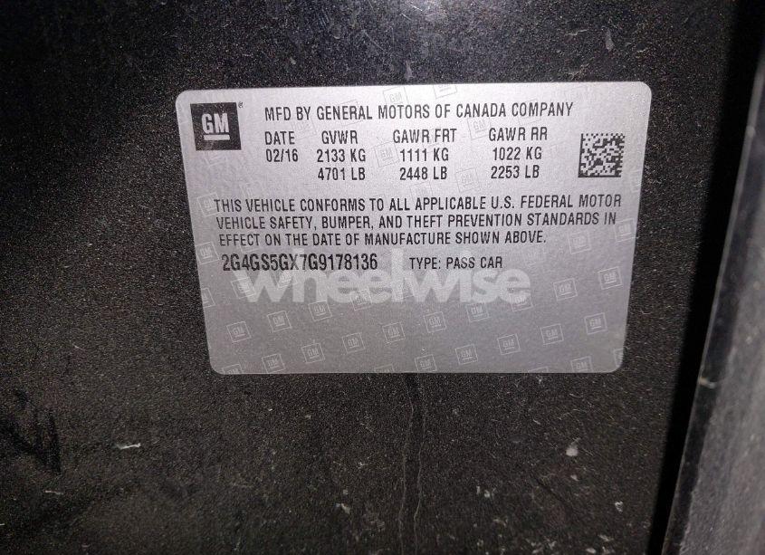 Photo 9 of 2016 Buick Regal TURBO PREMIUM II (VIN 2G4GS5GX7G9178136)