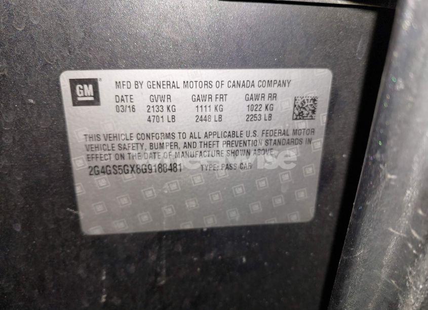 Photo 9 of 2016 Buick Regal TURBO PREMIUM II (VIN 2G4GS5GX8G9188481)