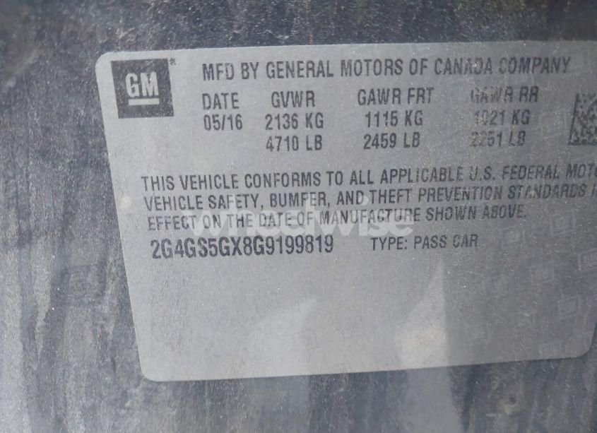 Photo 9 of 2016 Buick Regal TURBO PREMIUM II (VIN 2G4GS5GX8G9199819)