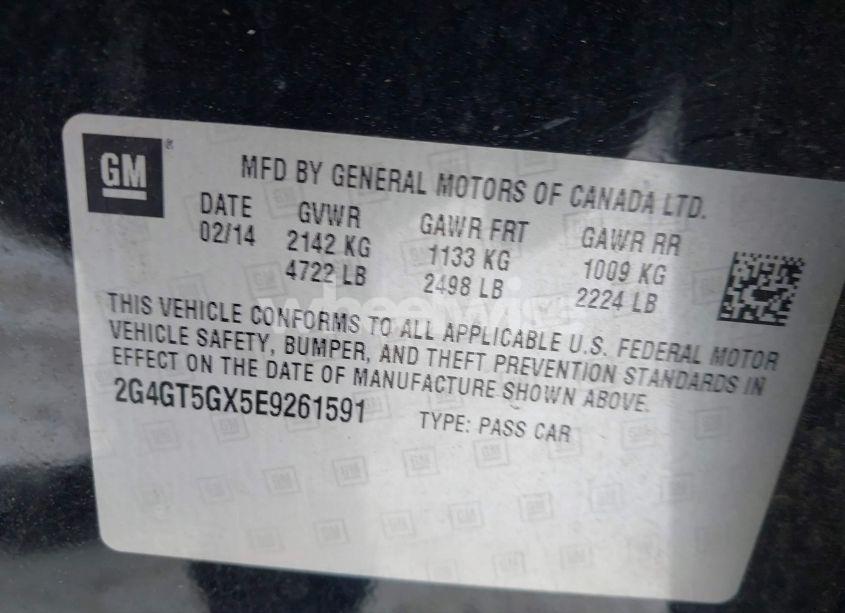 Photo 9 of 2014 Buick Regal GS (VIN 2G4GT5GX5E9261591)