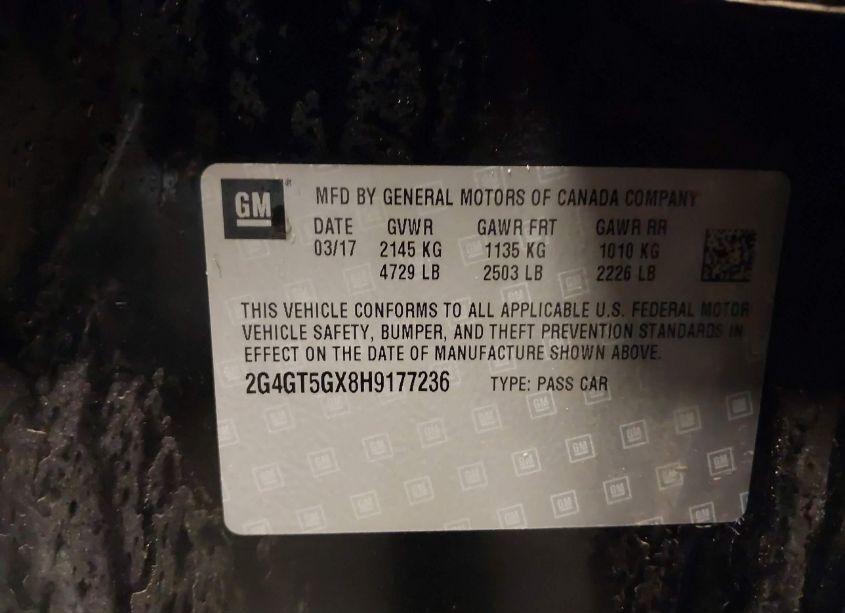 Photo 9 of 2017 Buick Regal TURBO GS (VIN 2G4GT5GX8H9177236)