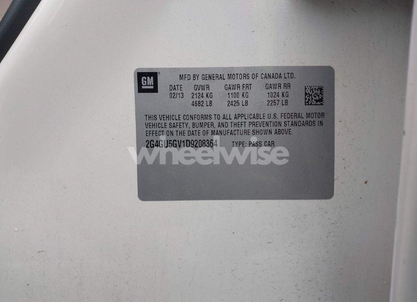 Photo 9 of 2013 Buick Regal TURBO - PREMIUM 3 (VIN 2G4GU5GV1D9208364)