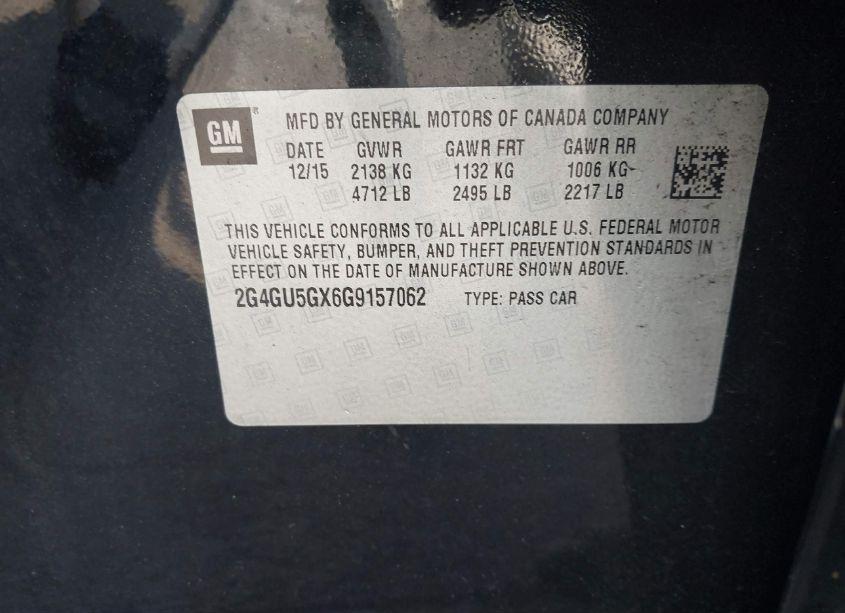 Photo 9 of 2016 Buick Regal TURBO GS (VIN 2G4GU5GX6G9157062)