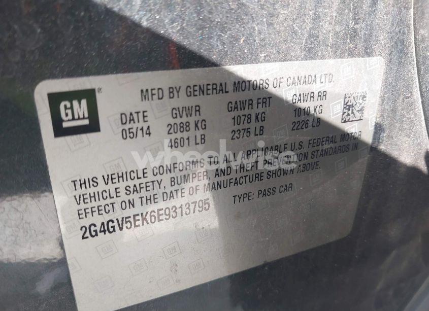 Photo 9 of 2014 Buick Regal 1FL (VIN 2G4GV5EK6E9313795)