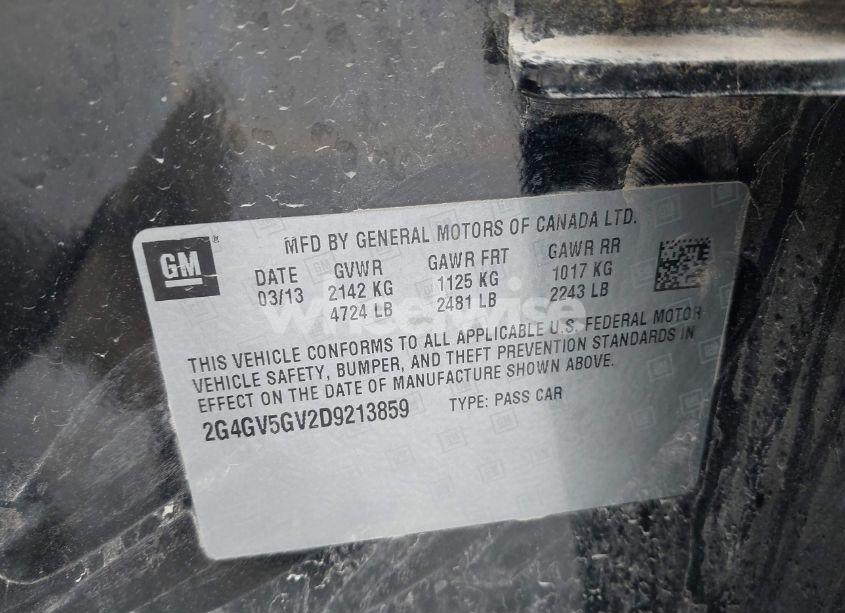 Photo 9 of 2013 Buick Regal GS (VIN 2G4GV5GV2D9213859)