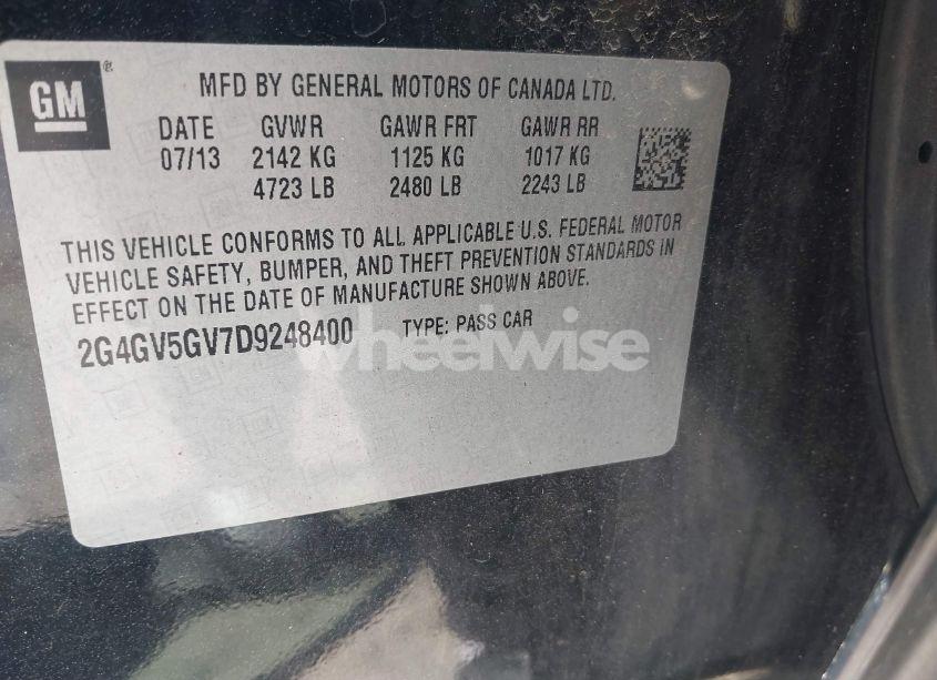 Photo 9 of 2013 Buick Regal GS (VIN 2G4GV5GV7D9248400)