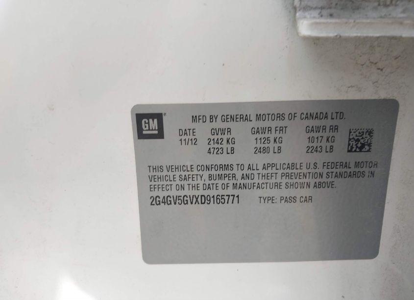Photo 8 of 2013 Buick Regal GS (VIN 2G4GV5GVXD9165771)
