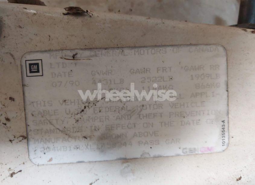 Photo 9 of 1990 Buick Regal CUSTOM (VIN 2G4WB14LXL1458244)