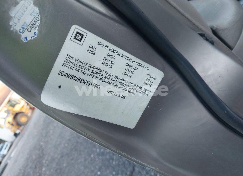 Photo 9 of 1998 Buick Regal LS (VIN 2G4WB52K8W1511643)