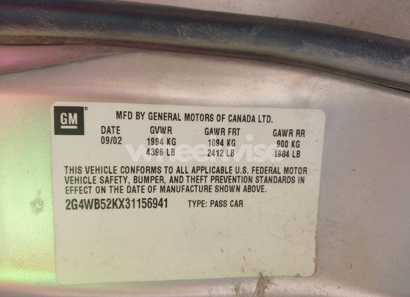 Photo 9 of 2003 Buick Regal LS (VIN 2G4WB52KX31156941)