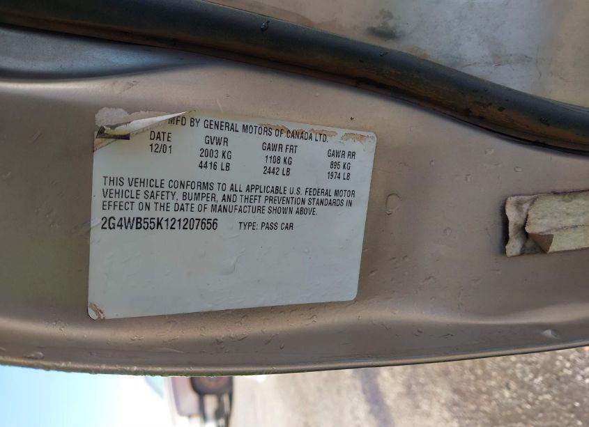 Photo 9 of 2002 Buick Regal LS (VIN 2G4WB55K121207656)