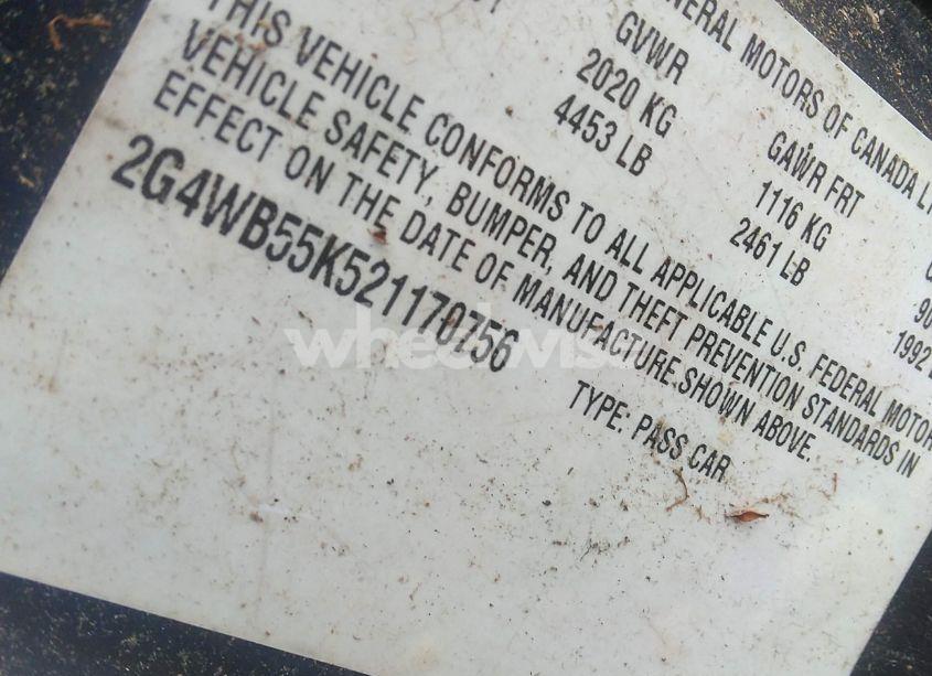 Photo 9 of 2002 Buick Regal LS (VIN 2G4WB55K521170756)