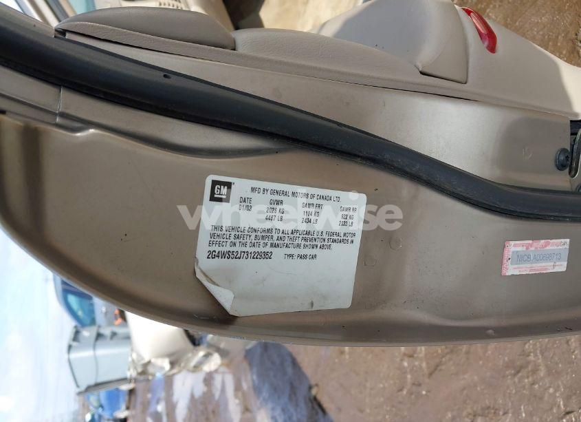 Photo 9 of 2003 Buick Century CUSTOM (VIN 2G4WS52J731229352)