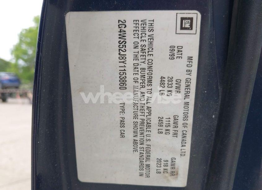 Photo 9 of 2000 Buick Century CUSTOM (VIN 2G4WS52J8Y1153860)