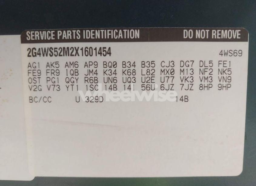 Photo 9 of 1999 Buick Century CUSTOM (VIN 2G4WS52M2X1601454)
