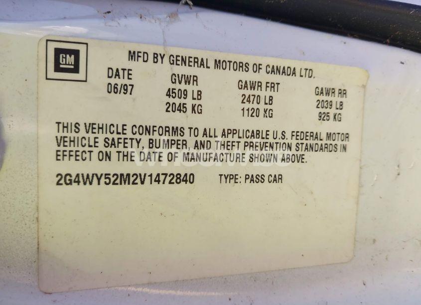 Photo 9 of 1997 Buick Century LIMITED (VIN 2G4WY52M2V1472840)