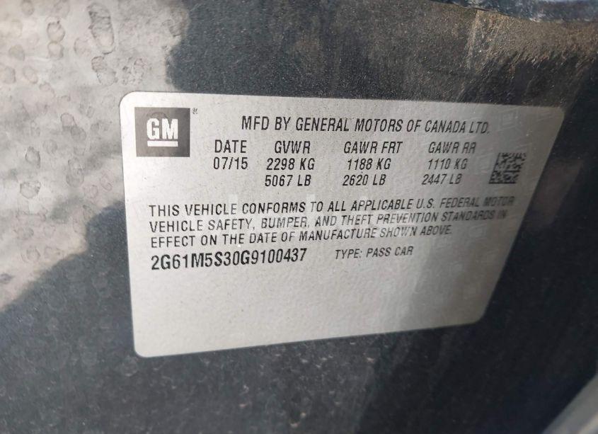 Photo 9 of 2016 Cadillac Xts LUXURY COLLECTION (VIN 2G61M5S30G9100437)