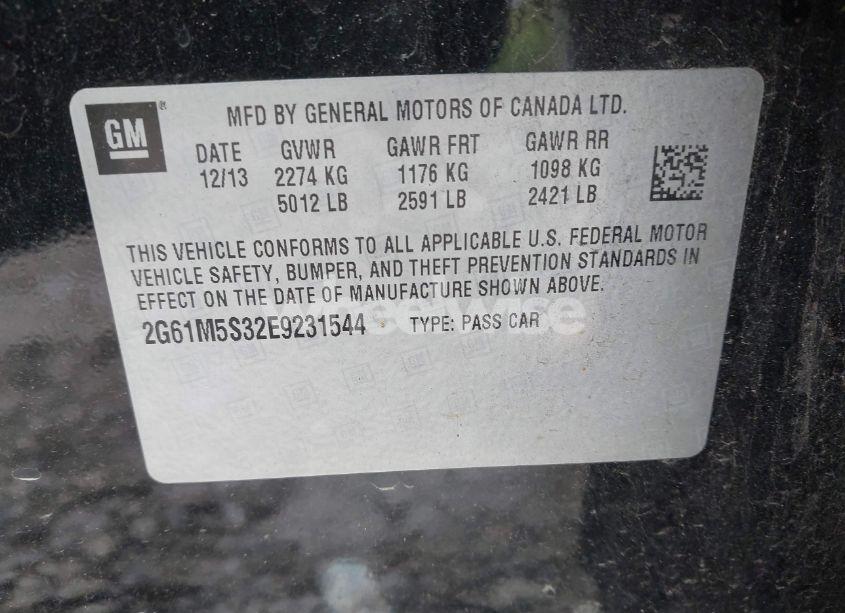 Photo 9 of 2014 Cadillac Xts LUXURY (VIN 2G61M5S32E9231544)