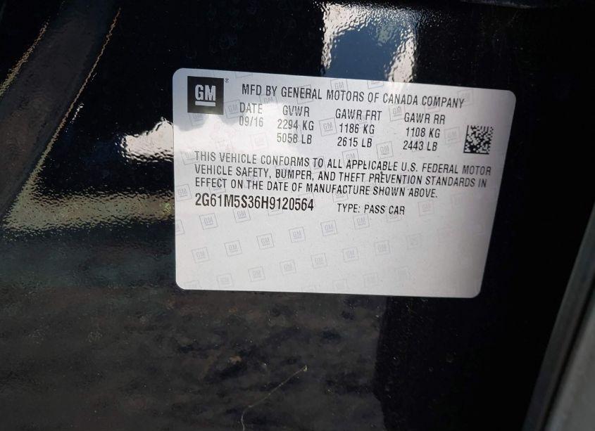 Photo 9 of 2017 Cadillac Xts LUXURY (VIN 2G61M5S36H9120564)