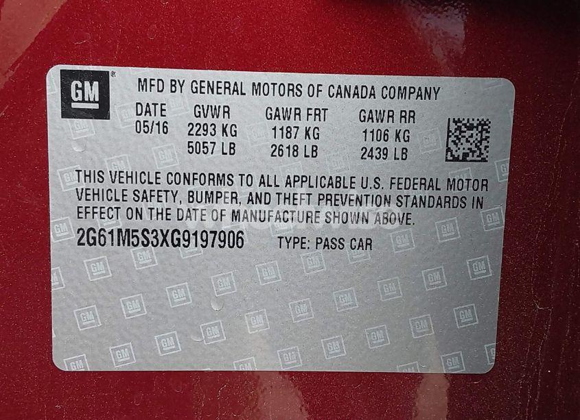 Photo 9 of 2016 Cadillac Xts LUXURY COLLECTION (VIN 2G61M5S3XG9197906)