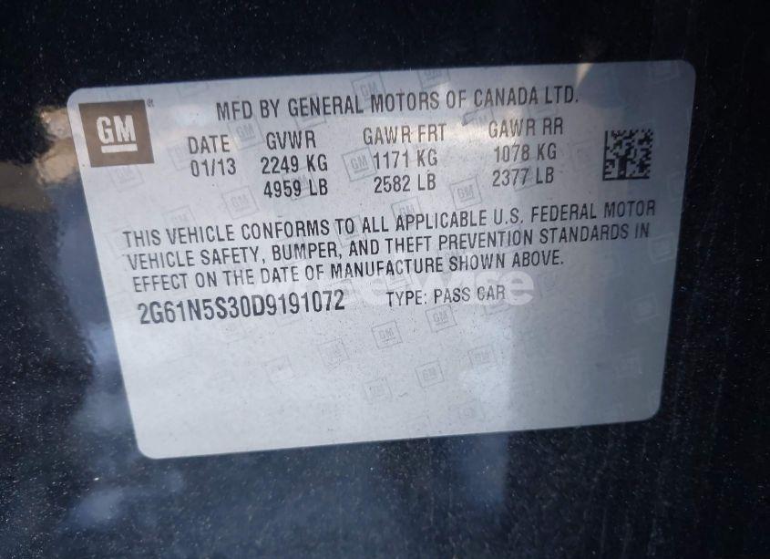 Photo 9 of 2013 Cadillac Xts STANDARD (VIN 2G61N5S30D9191072)