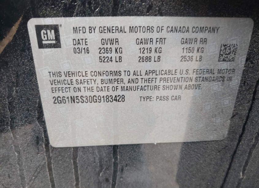 Photo 9 of 2016 Cadillac Xts LUXURY COLLECTION (VIN 2G61N5S30G9183428)