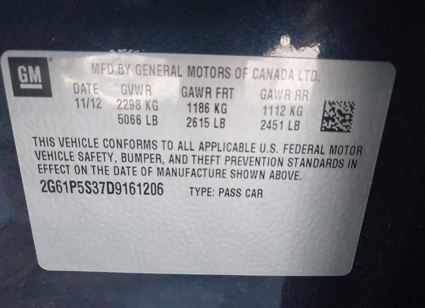 Photo 9 of 2013 Cadillac Xts LUXURY (VIN 2G61P5S37D9161206)