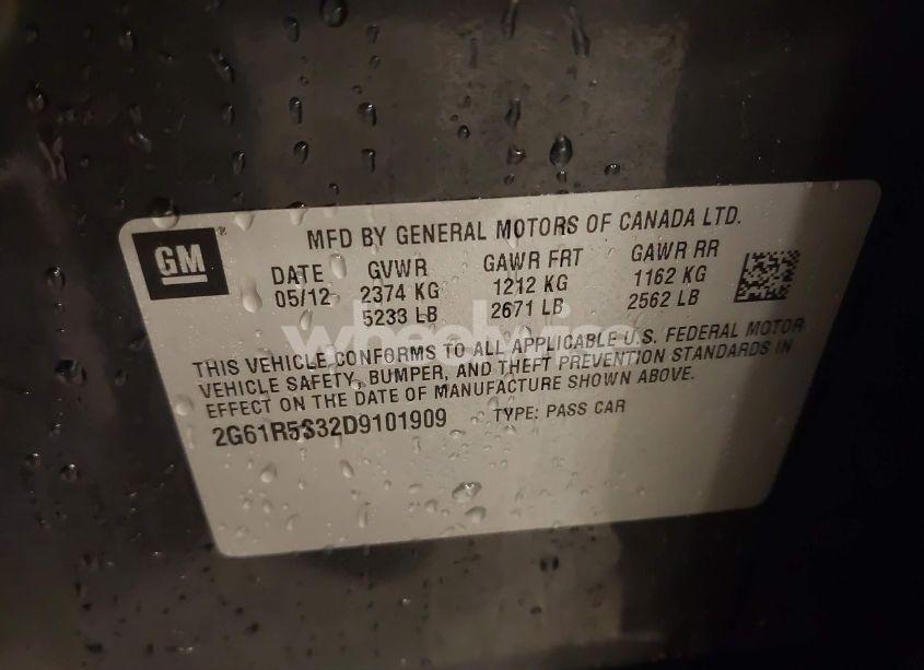 Photo 9 of 2013 Cadillac Xts LUXURY (VIN 2G61R5S32D9101909)