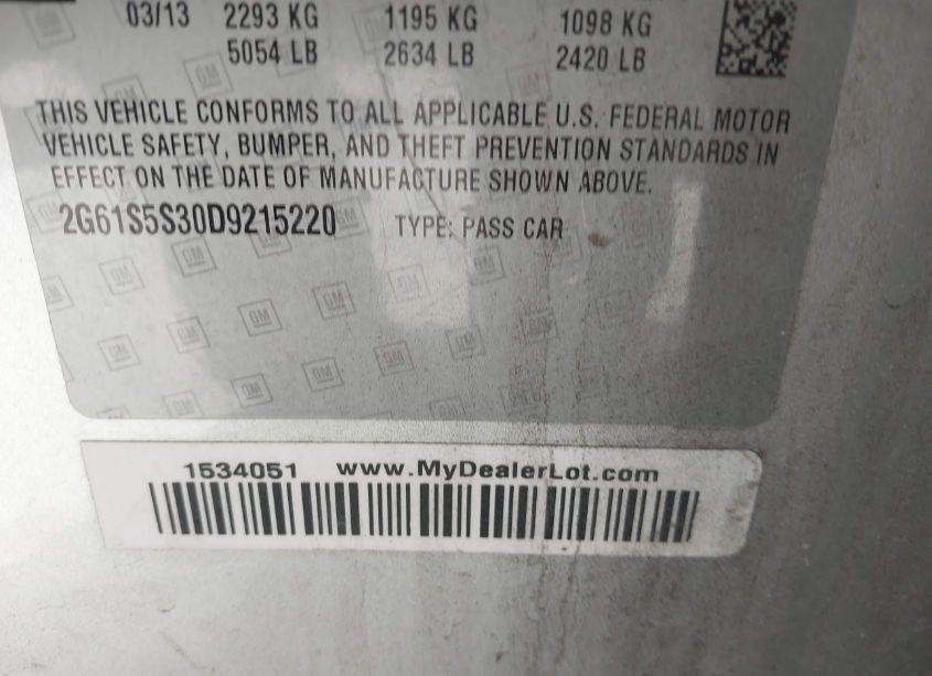 Photo 9 of 2013 Cadillac Xts PREMIUM (VIN 2G61S5S30D9215220)