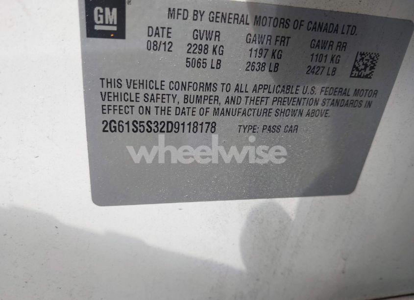 Photo 9 of 2013 Cadillac Xts PREMIUM (VIN 2G61S5S32D9118178)