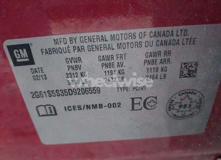 Photo 9 of 2013 Cadillac Xts PREMIUM (VIN 2G61S5S35D9206559)